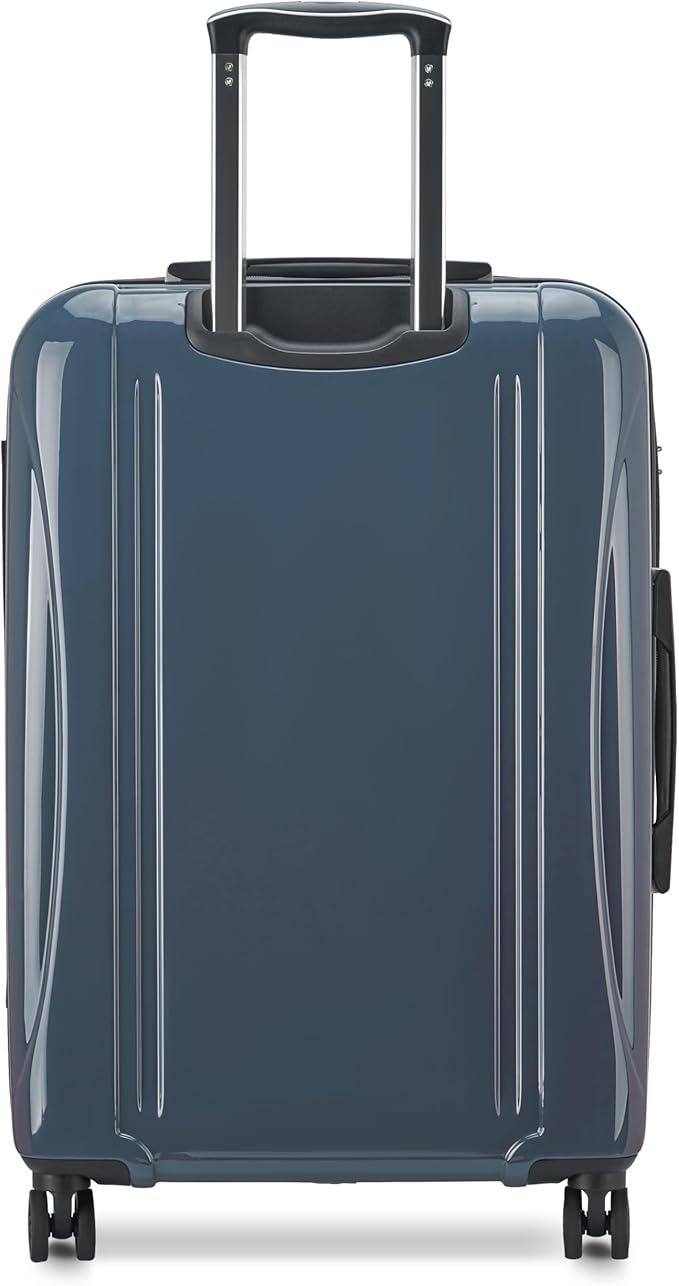 DELSEY PARIS Helium Aero Hardside Expandable Luggage with Spinner Wheels, Orion Blue, Checked-Medium 24 Inch