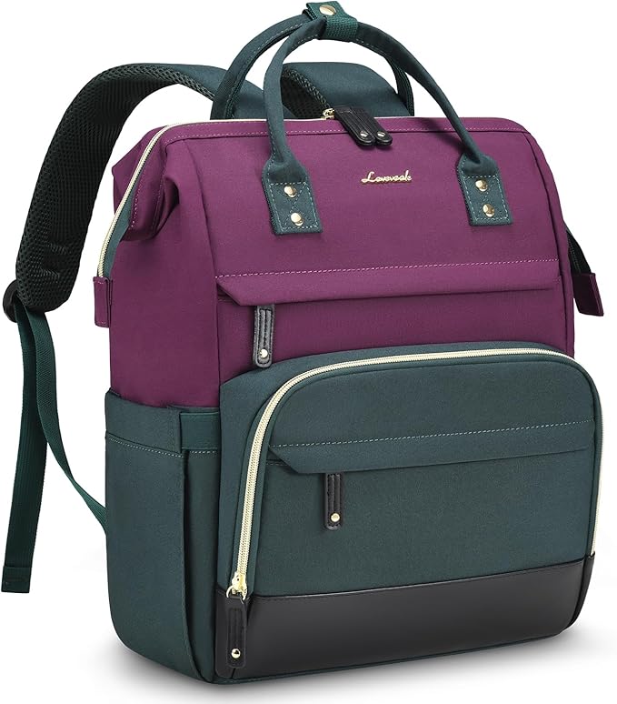LOVEVOOK Laptop Backpack for Women, 17 Inch Work Business Backpacks Purse With Large Capacity, Waterproof Nurse Bag College Bookbag for School, Waterproof Casual Daypack for Travel