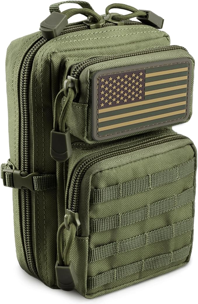 LIVANS Tactical Molle Utility Pouch, EDC Tool Pouch Tactical Phone Pouches Mini Waist Pouches Medical EDC IFAK Pack Mini Design of 3-Day Backpack