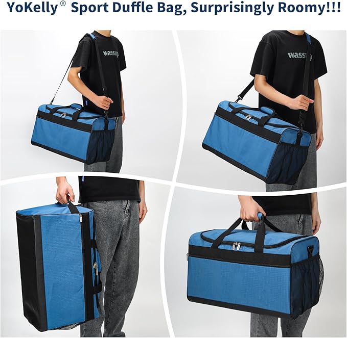 Gym Bag 20 inch Sport Duffle Bag for Men - 40L Weekender Duffel Bag for Travel - Royal Blue