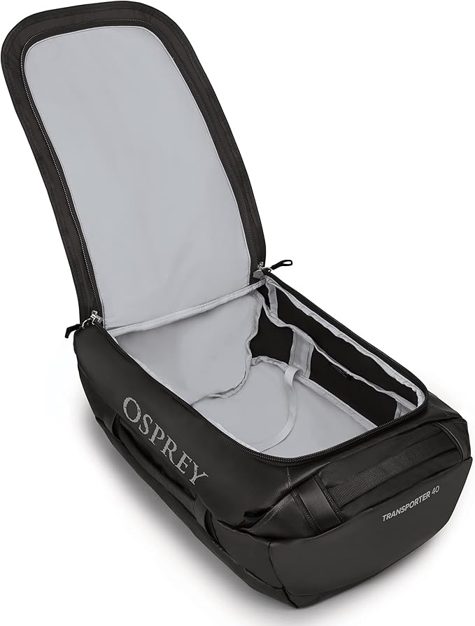 Osprey Transporter 40L Travel Duffel Bag, Black