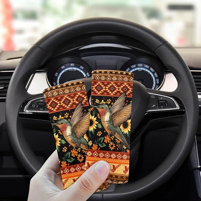 BIGCARJOB Hummingbird Luggage Handle Wrap Set Luggage Handle Cover Suitcase Handle Tags Suitcase Identifier Protective Cover Trolley Case Grip
