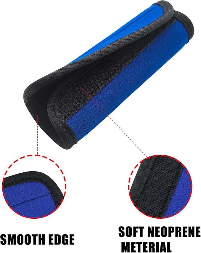 2pcs Dark Blue Luggage Handle Wraps for Suitcase- Soft Suitcase Handle Covers for Travel Accessories（ Bright Color for Suitcase Tags Identifiers ）