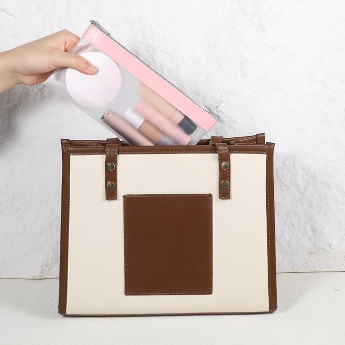 4 Pcs Clear Zipper Pouches, 8.26 x 4 Inch Mini Makeup Bag Waterproof Money Bags with Zipper Pocket Coin Pouch Clear Pencil Pouch Multi-Purpose Storage Bags for Purse Keys Toiletries Office Supplies