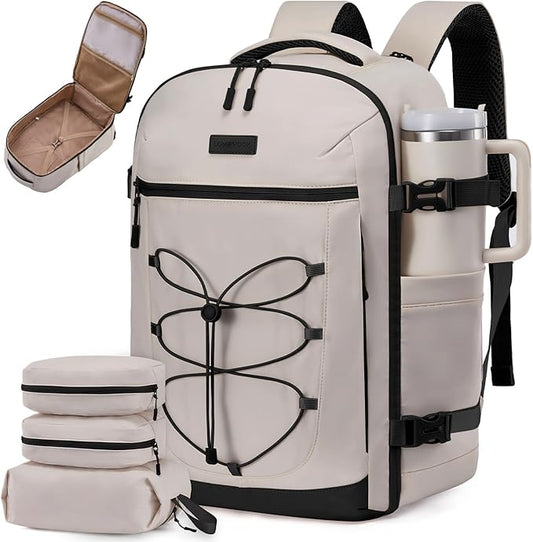 LOVEVOOK Travel Backpack,40L Carry On Backpack Large Fits 17.3" Laptop,TSA Personal Item Travel Bag with 3 Packing Cubes,Water Resistant Laptop Bag Travel Essentials for Weekender Business Hiking