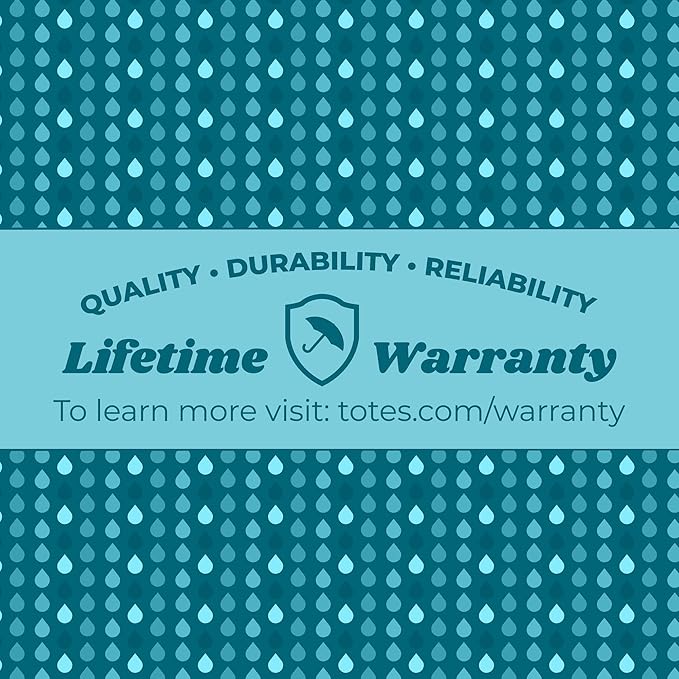 totes Titan Portable Travel Umbrella – Windproof, Waterproof, Strong, Compact Umbrella – Perfect for the Car, Backpack, and On-the-Go