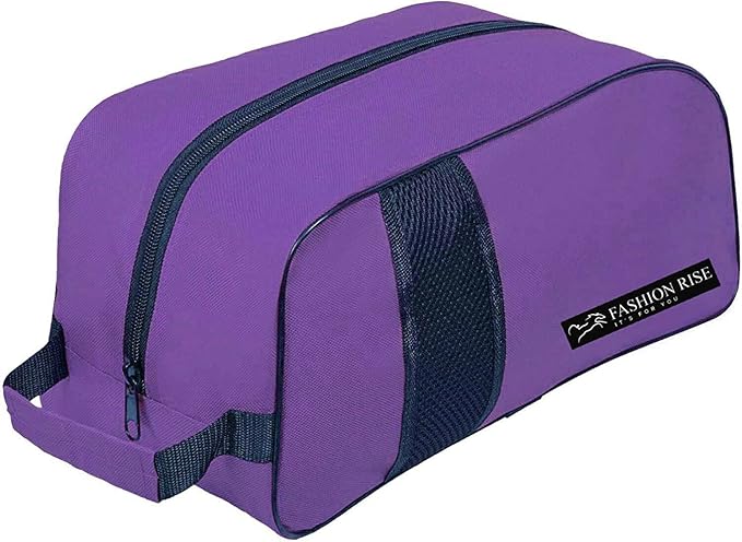 Waterproof Sports Boot/Shoe/Travel Bag for Football Cricket Rugby Golf Toiletry Gym for Boy/Girl Men/Women (Purple)