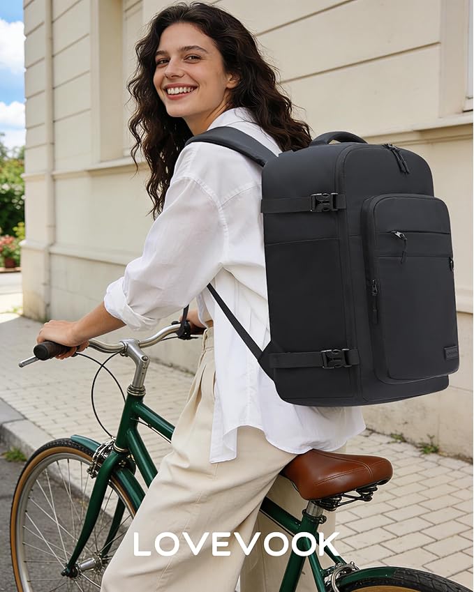 LOVEVOOK Travel Backpack for Women Men, Carry on Backpack for Traveling, Waterproof Hiking Backpack Outdoor Sports Rucksack, Casual Daypack Travel Weekender Essentials