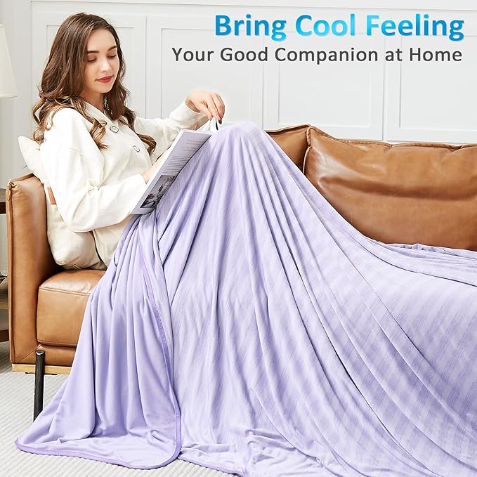 Guohaoi Cooling Blanket (90"x90"Queen Size) for Hot Sleepers and Night Sweats,100% Oeko-Tex Certified,Arc-Chill Q-Max >0.5 Cool Fiber,Ultra Cold Breathable,Comfortable,All-Season.