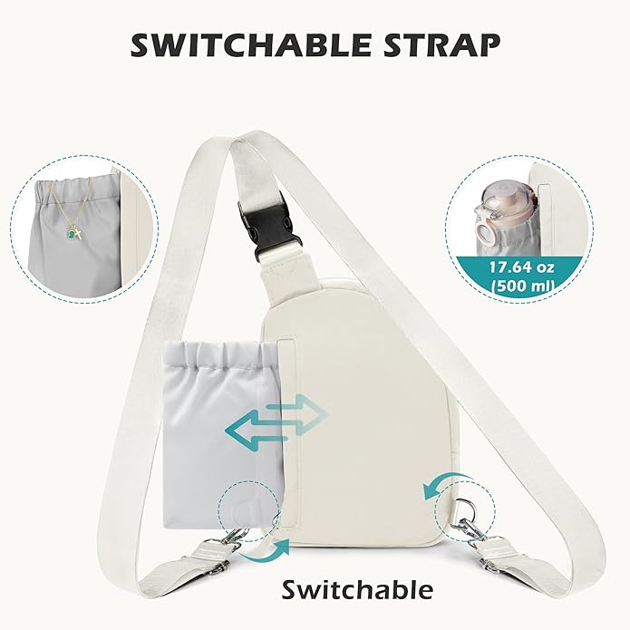 TOPEAST Anti Theft Crossbody Bags for Women Men, Small Sling Crossbody Bag Travel Purse Shoulder Wallet with RFID Blocking