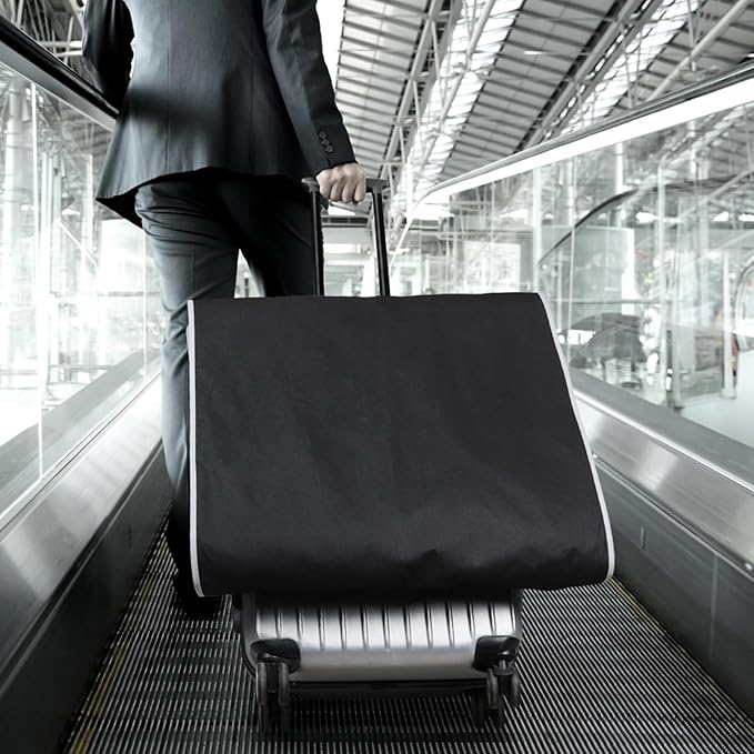 Zilink Upgrade 60" Garment Bag for Long Coat, Leather,Fur, Mink, Gown and Choir Robe with 3.9" Gusset and Stable Buckles Heavy Duty, Hanging, Breathable, Foldable Travel and Wardrobe Clothes Protector