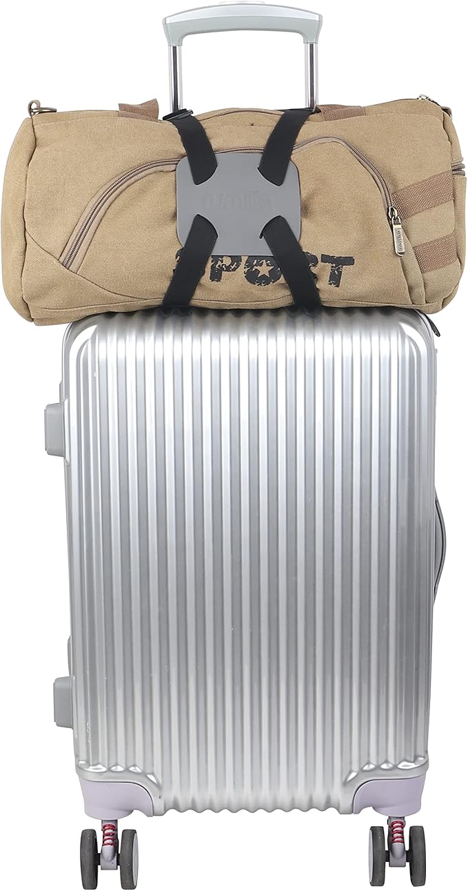 Bag Bungee for Luggage，Luggage Straps Bag Bungees for Add a Bag Easy to Travel Suitcase Elastic Strap Belt（Easy Version Grey