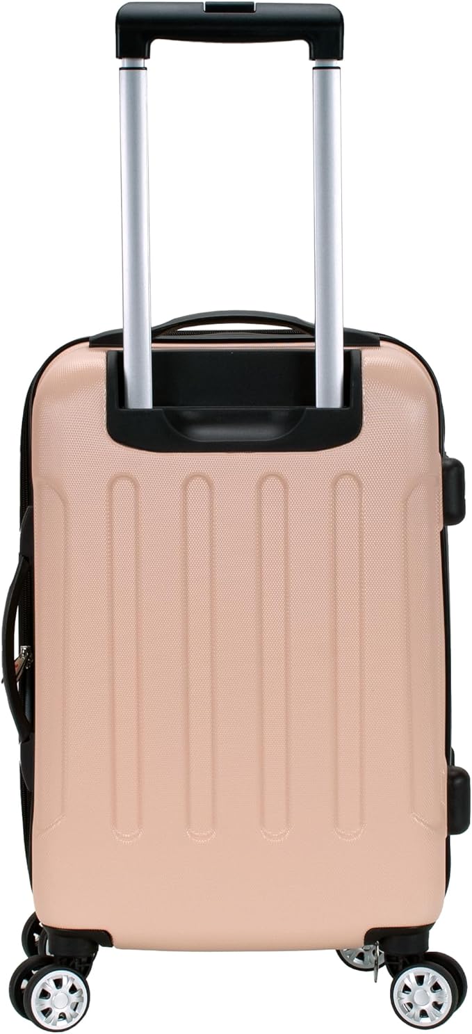Rockland London Hardside Spinner Wheel Luggage, Champagne, 3-Piece Set (20/24/28)
