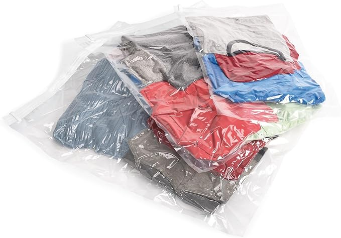 Samsonite Compression Packing Bags, Clear, 3-Piece Kit (Pouch/Carry-On/Large)