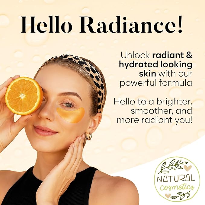 Vitamin C & Caffeine Under Eye Patches (30 Pairs), Under Eye Mask for Puffy Eyes, Appearance of Dark Circles, Smoothing & Hydration, Self Care & Skincare Gifts for Women, Patch Yeux