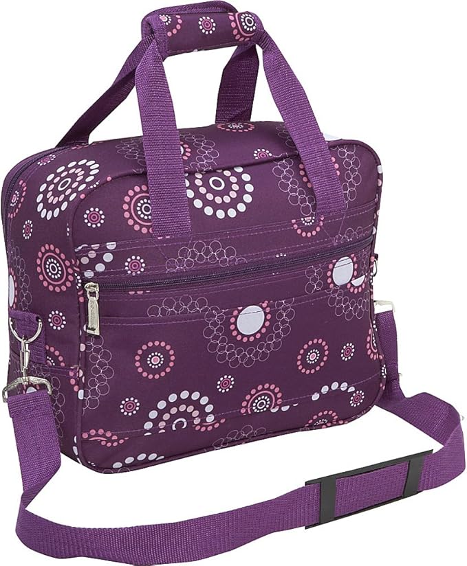 Rockland Impulse 4-Piece Softside Upright Luggage Set,Telescoping Handles, Pucci, (14/19/24/28)