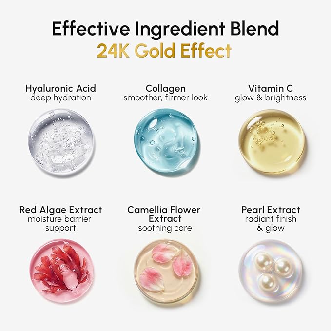 MAREE 24k Gold Glow Under Eye Gels for Dark Circles and Puffiness - Cooling Collagen & Hyaluronic Acid Skincare Gel Pads - Gold Eye Patches for Puffy Eyes and Dark Circles - Under Eye Masks
