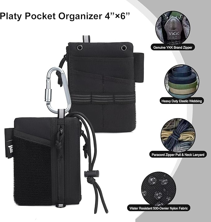 Multipurpose Zipper Pouch with Adjustable Strap - Compact Organizer for Daily Use, Travel, Office & School Supplies