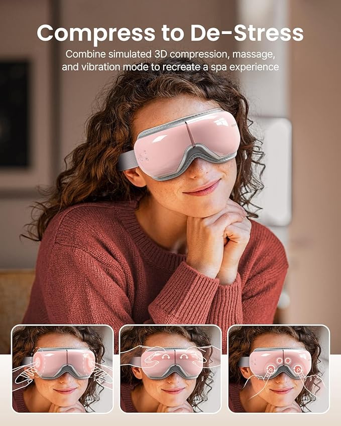 RENPHO Eyeris 1 Eye Massager with Heat, Birthday Day Gifts for Women Men Mom Dad Her Him, Eye Mask for Migraine, Smart Sleep Mask for Dry Eyes Relax, Reduce Strain