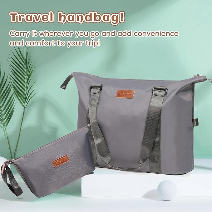 Luggage Set 3 Piece Luggage Set ABS hardshell Spinner Wheels Luggage Carry on Suitcase with Weekender bag & Toiletry bag(Grey)