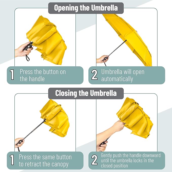 Mr. Pen- Windproof Travel Umbrella, Automatic Umbrellas for Rain, Compact