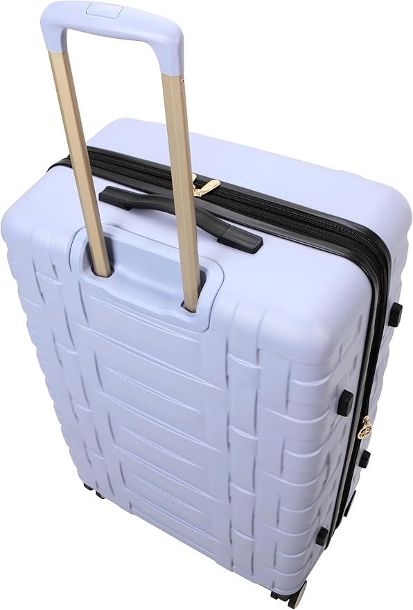 Jessica Simpson Taffeta 28"Expandable 8-Wheel Spinner Large Checked Luggage Suitcase, Cosmic Sky