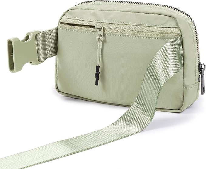 ODODOS Unisex Mini Belt Bag with Adjustable Strap Small Fanny Pack for Workout Running Traveling Hiking, Desert Sage