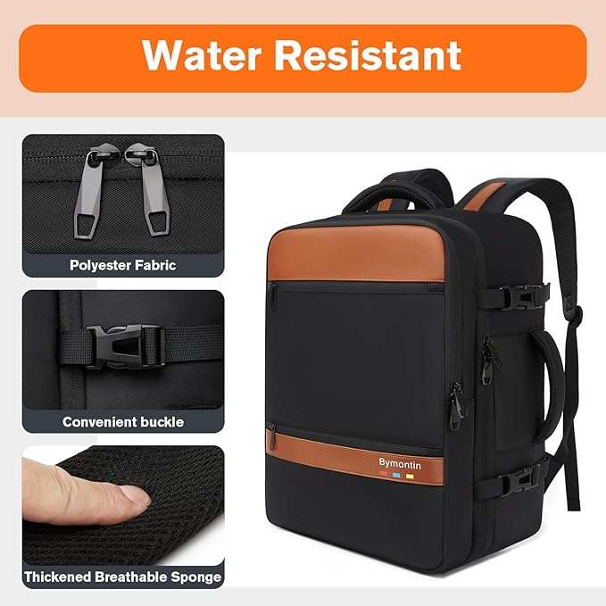 Smart Suitcase-style Laptop Backpack, 25L / 35L Practical Travel Bag for Work, Leisure & Flight, Luggage-Style Commuter Pack (Black, 25L)