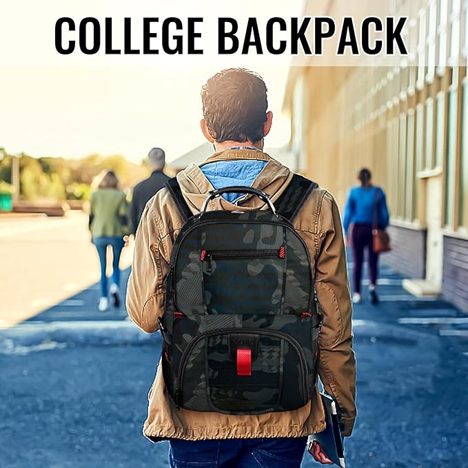 YOREPEK Large Backpack for Men, Extra Large Laptop Backpacks for Men Women, Water Resistant Travel Backpack Airline Approved Business Work Bag Fits 17 Inch Computer, Black