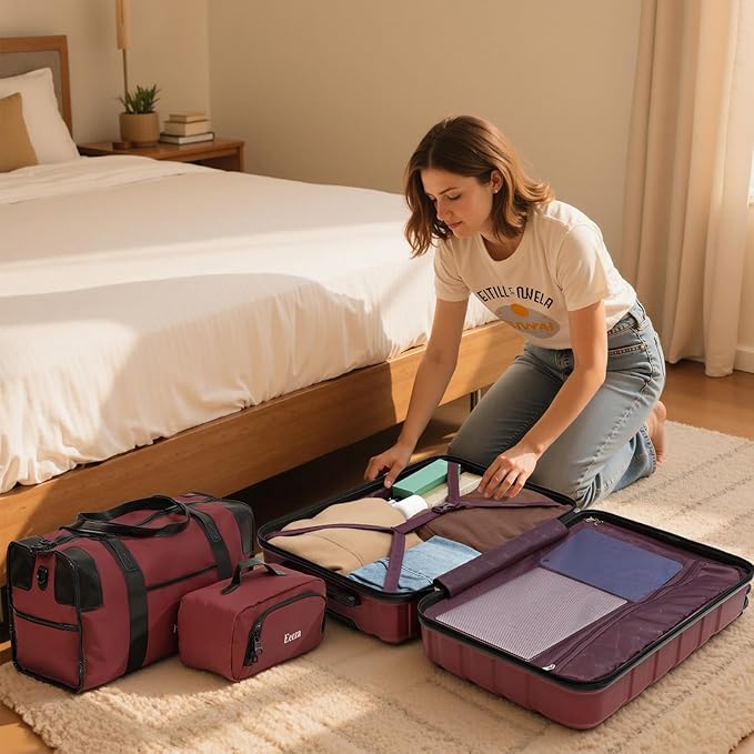Luggage Sets 5 Piece,Suitcases with Wheels, Hard Case Luggage with Detachable Spinner Wheels,Carry On Luggage Set (5 Piece Sets (20"/24"/28"/DB/TB))