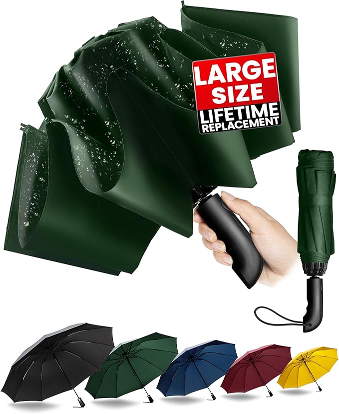Conlun Travel Inverted Umbrella Compact Windproof- Automatic reverse Umbrellas for Rain - Folding Portable 10 Ribs Large Umbrella