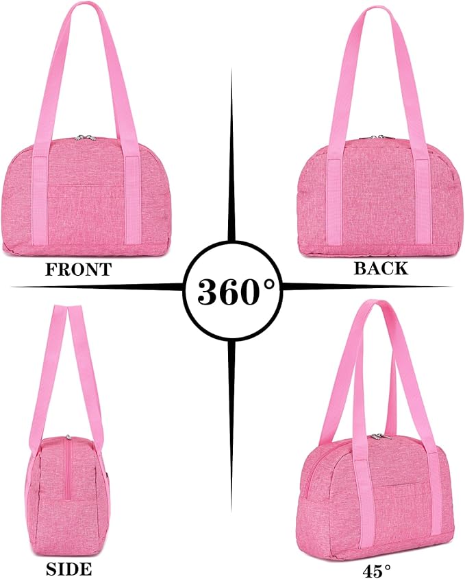 Mini Gym Bag for Women Girls, 12 inch Small Gym Tote, Lightweight Small Carry On Duffle Bag for Travel Sports