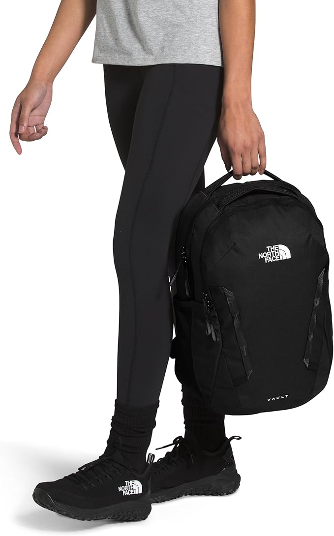 The North Face Women's Vault Everyday Laptop Backpack - Commuter Travel Bag, Water-Repellent, Spacious Main Compartment, TNF Black-NPF, One Size