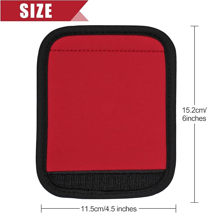 6 Pack Luggage Handle Wrap, Luggage Handle Wraps for Suitcase, Deep Red Luggage Tags, Suitcase Tags identifiers for Travel Accessories