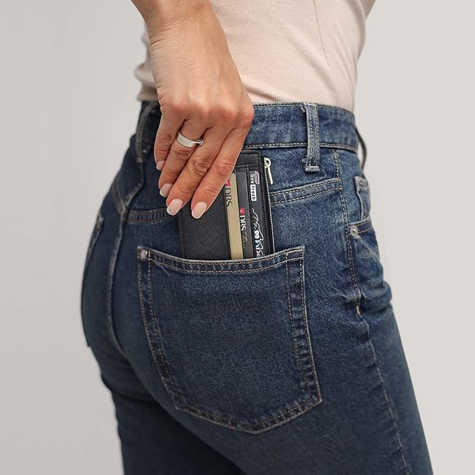 Sodsay Card Case Slim Front Pocket Wallet for Women Credit Card Holder with Keychain | Slim, Front Pocket, Credit Card Holder, with Keychain