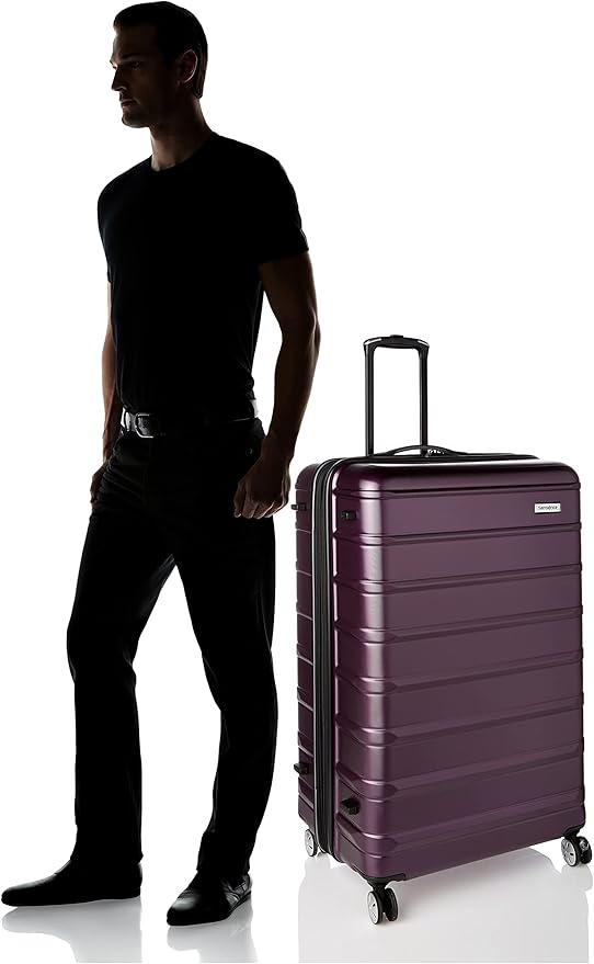 Samsonite Omni 2 Hardside 3 Piece Set - Includes Global Carry-On, Medium, & Large Checked Suitcases - 360° Dual Spinner Wheels - Integrated TSA Lock & Expansion - Amazon Exclusive - Icy Lilac