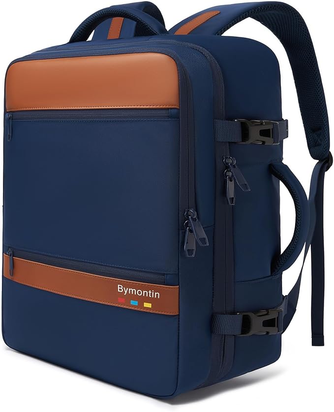 Smart Suitcase-style Laptop Backpack, 25L / 35L Practical Travel Bag for Work, Leisure & Flight, Luggage-Style Commuter Pack (Navy, 25L)