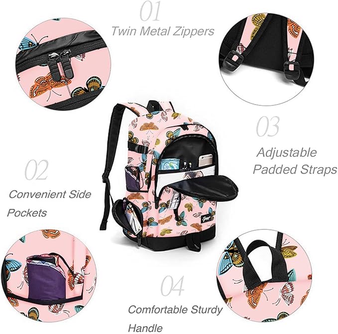 rickyh style School Backpack Travel Bag for Men & Women Lightweight College Back Pack with Laptop Compartmen