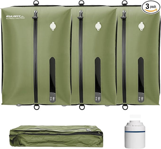 Reusable Vacuum Bags for Travel With Pump,Professional Waterproof IPX8 Zipper Vacuum Compression Bag for Suitcases Backpack,Space Saver Bags Packing Organizers for Clothing Packing(3 Pack,Green)