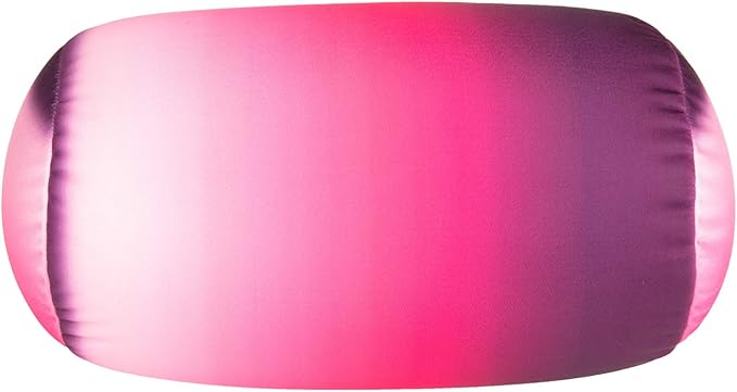 Squishy Microbead Neck Pillow, 7Inch x 12Inch Soft Travel Body Bed Pillow Bean Pillow for Kids Adult Chair Sleeping Car Seat, Fun Dormroom (Purple_Pink)