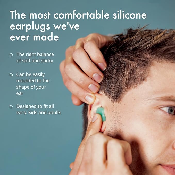 Alpine SoftSilicone - Moldable Silicone Ear Plugs - 28dB - Noise Reducing Earplugs for Sleeping, Swimming, & Concentrating - Comfortable Snoring Solution - 12 Pack
