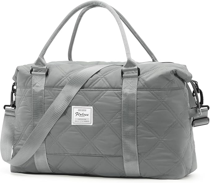 HYC00 Travel Duffel Bag,Carry-on Overnight Weekender Bags for Women,Sports Tote Gym Bag with Wet Pocket