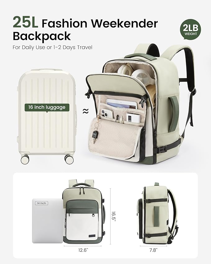 LOVEVOOK Travel Backpack for Women Men, Carry on Backpack for Traveling, Waterproof Hiking Backpack Outdoor Sports Rucksack, Casual Daypack Travel Weekender Essentials