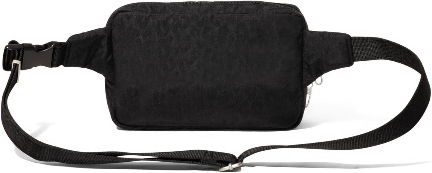 Baggallini Securtex Anti-theft Belt Bag 8.8"x5.5" Crossbody Fanny Pack for Women RFID Wallet Locking Zipper Travel Purse