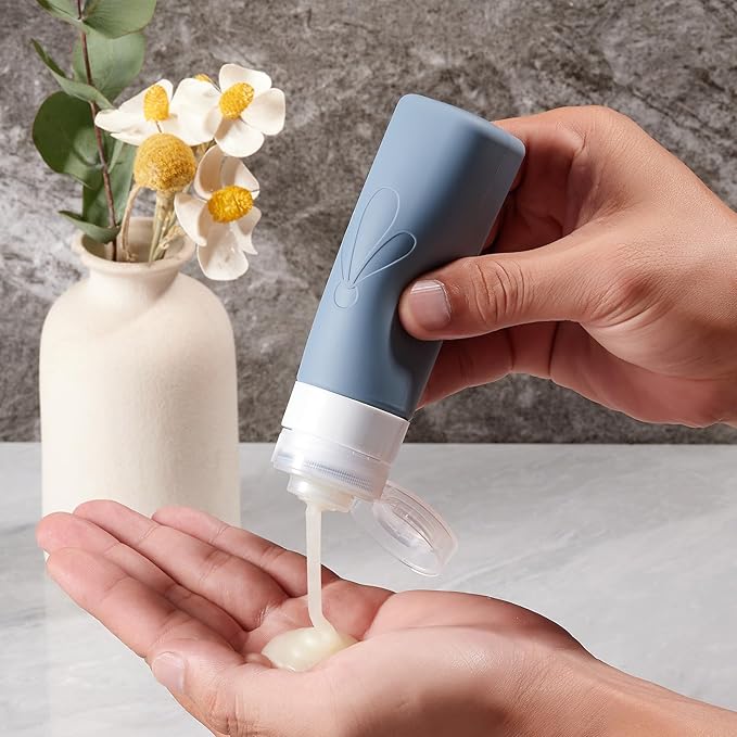 INSFIT 17 Pack Travel Bottles for Toiletries, TSA Approved 3oz 2oz Travel Size Toiletries, BPA Free Leak Proof Squeezable Silicone Tubes Travel Essentials for Shampoo Conditioner Lotion Soap