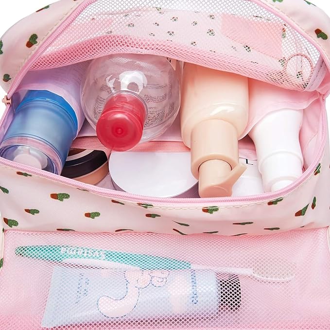 Narwey Small Hanging Travel Toiletry Bag for Women, Travel Bag for Toiletries, Makeup Bag Organizer Make Up Bags Cosmetic Bags for Girls