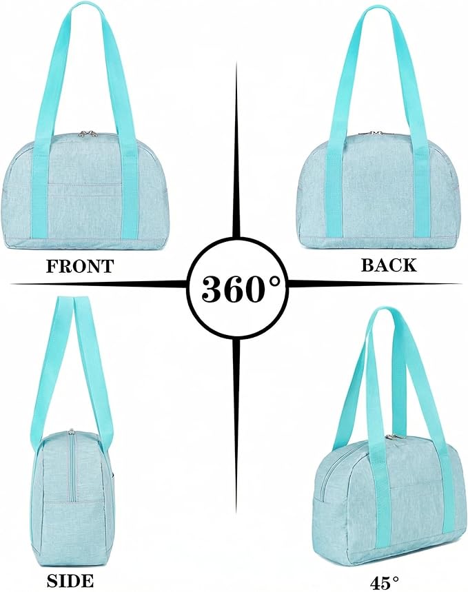 Mini Gym Bag for Women Girls, 12 inch Small Gym Tote, Lightweight Small Carry On Duffle Bag for Travel Sports