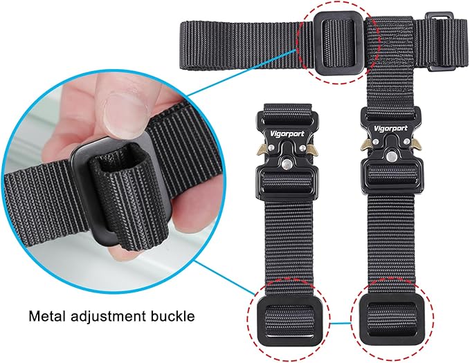Vigorport Luggage Straps, Luggage Connector Straps for Suitcases Add A Bag and Connect Your 2 Suitcases Together Adjustable Attachment Accessories Belts (1'' Width S Size)