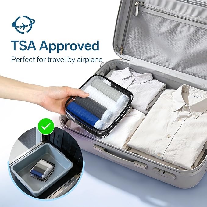 Travel Bottles for Toiletries, TSA Approved Travel Size Containers, Leak Proof Silicone Shampoo Bottles, Small Toiletry Containers with Bag for Shampoo Conditioner Lotion