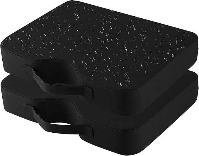 Stadium Seat Cushions 2 Pack, Extra Thick 2.5 Inch, U-Shaped Ergonomic Design, Waterproof & Portable Bleacher Seats with Carrying Handle